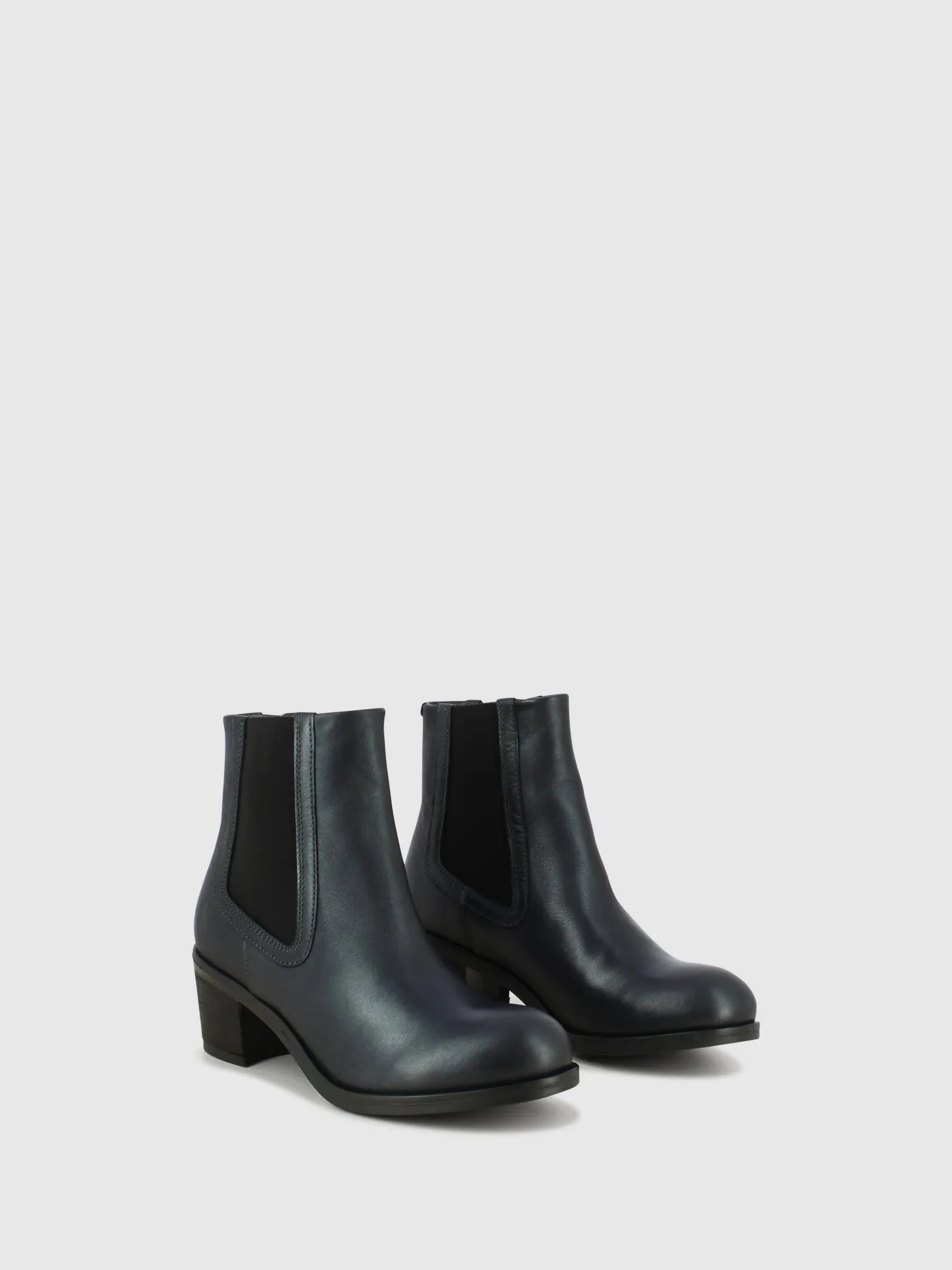 Black Leather Chelsea Ankle Boots