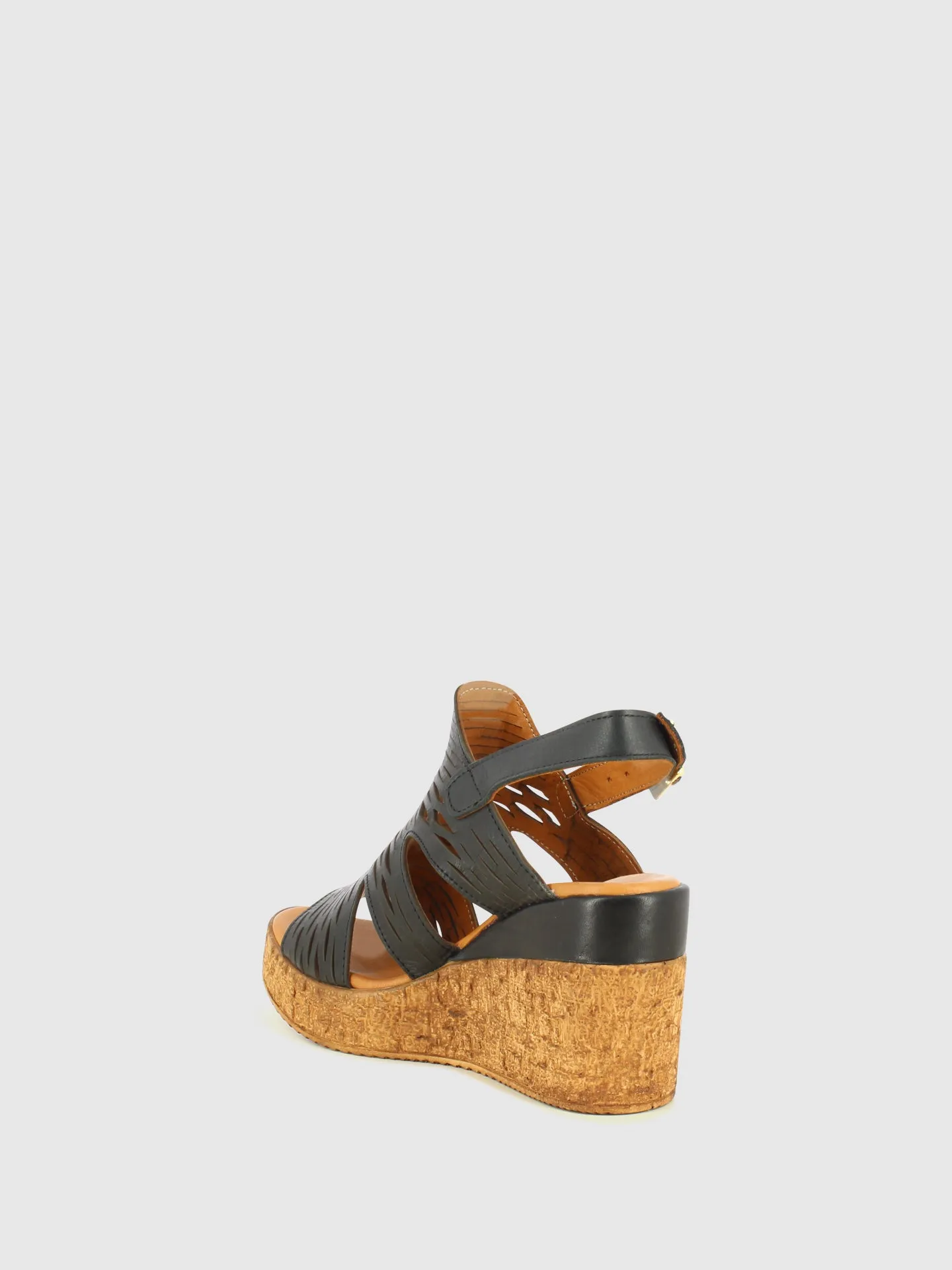 Black Wedge Sandals