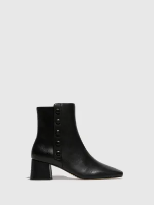 Black Zip Up Ankle Boots