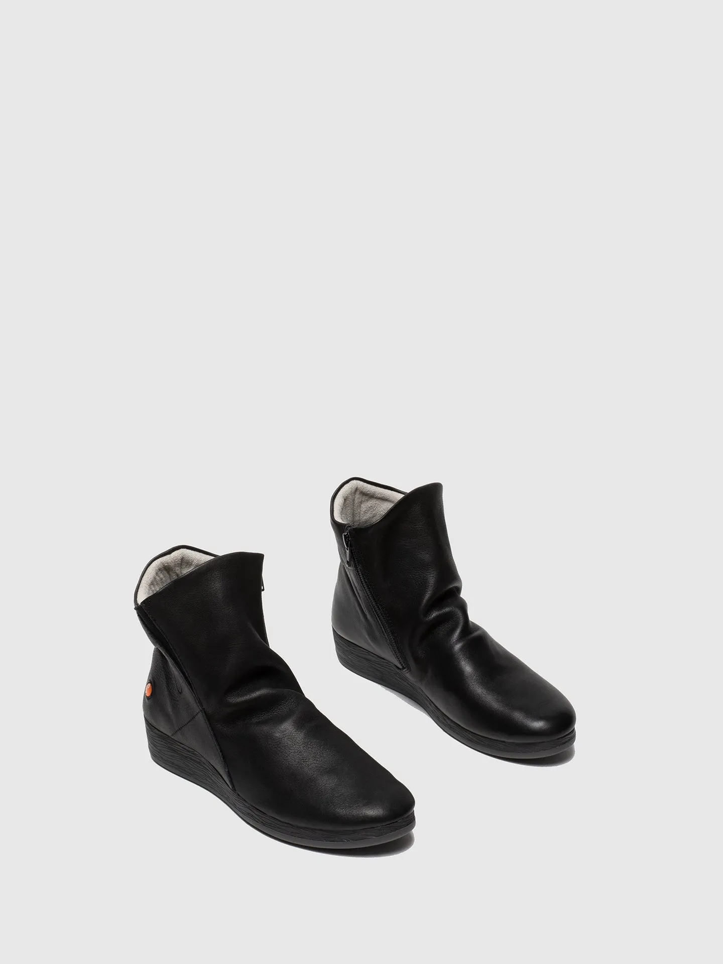 Black Zip Up Ankle Boots