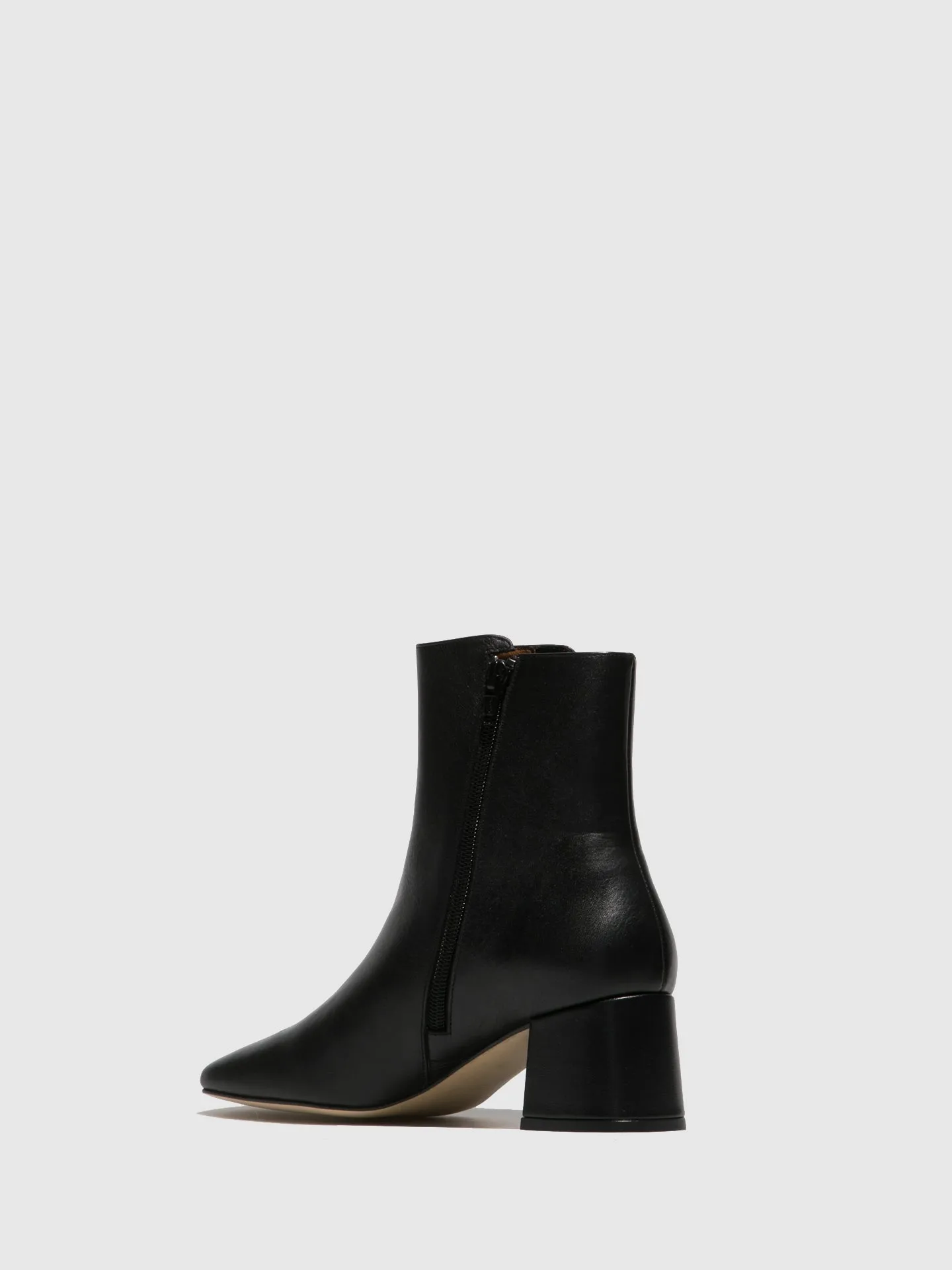 Black Zip Up Ankle Boots