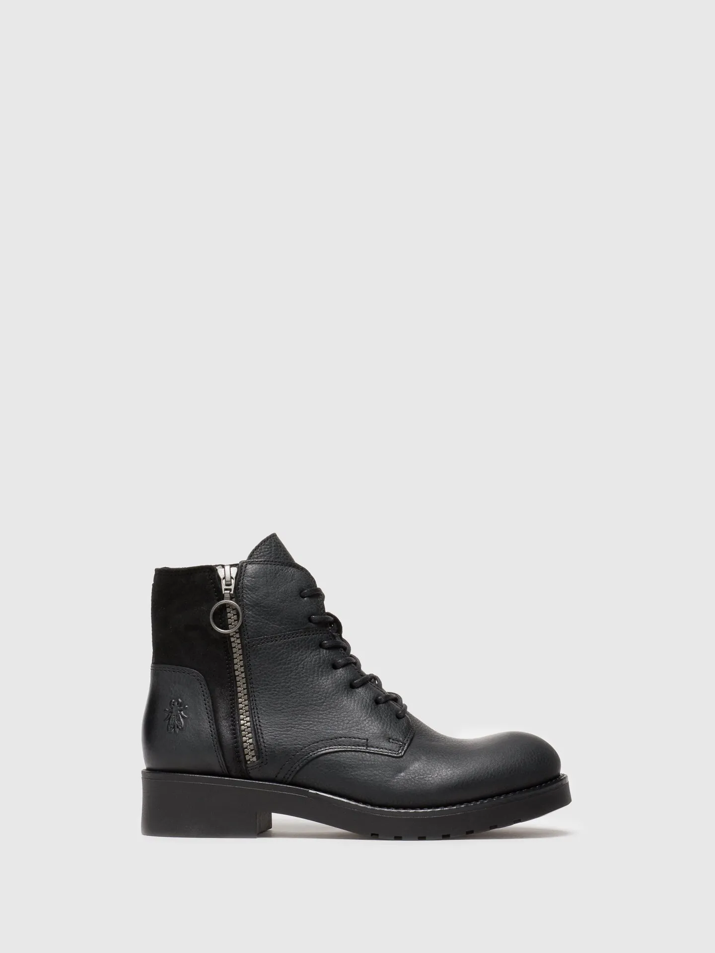 Black Zip Up Ankle Boots