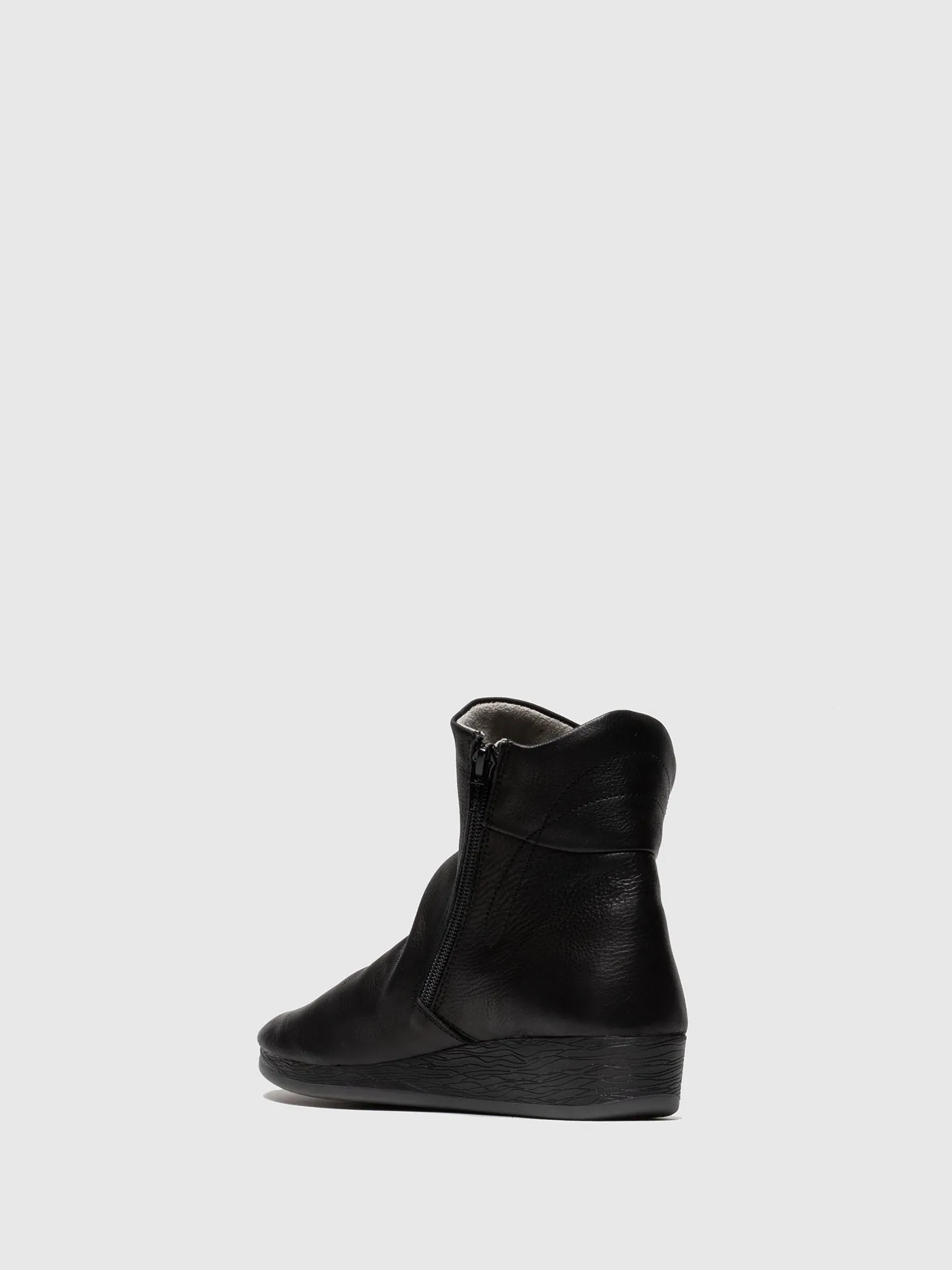 Black Zip Up Ankle Boots