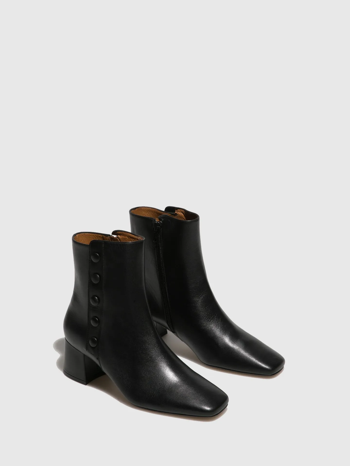 Black Zip Up Ankle Boots