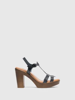 Blue Platform Sandals