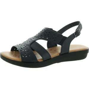 Bolt Womens Buckle Open-toe Slingback Sandals