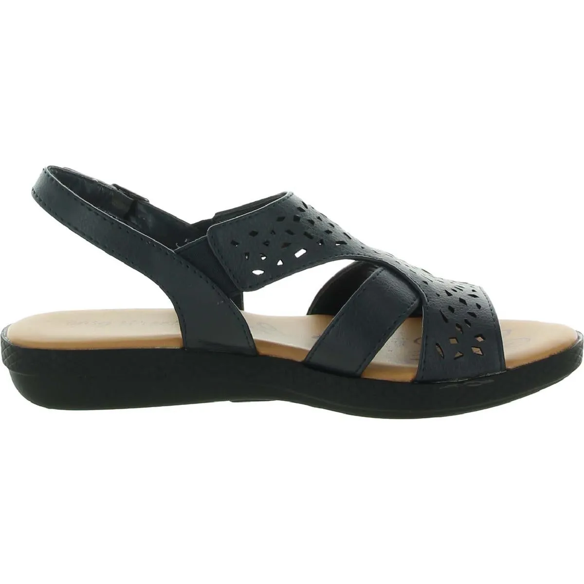 Bolt Womens Buckle Open-toe Slingback Sandals