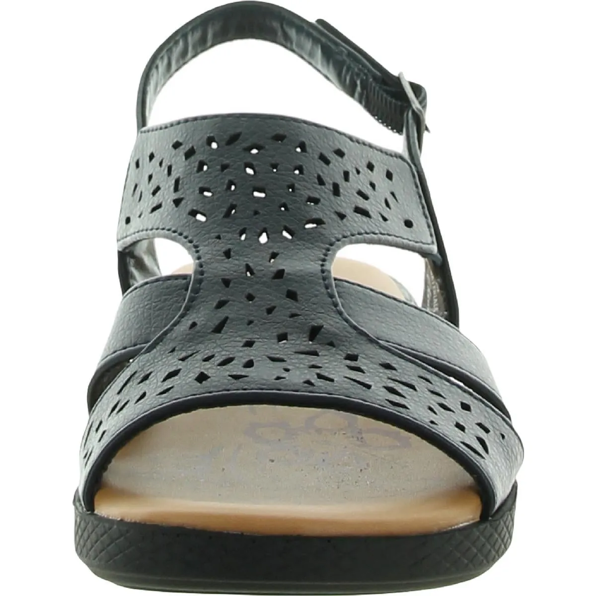 Bolt Womens Buckle Open-toe Slingback Sandals