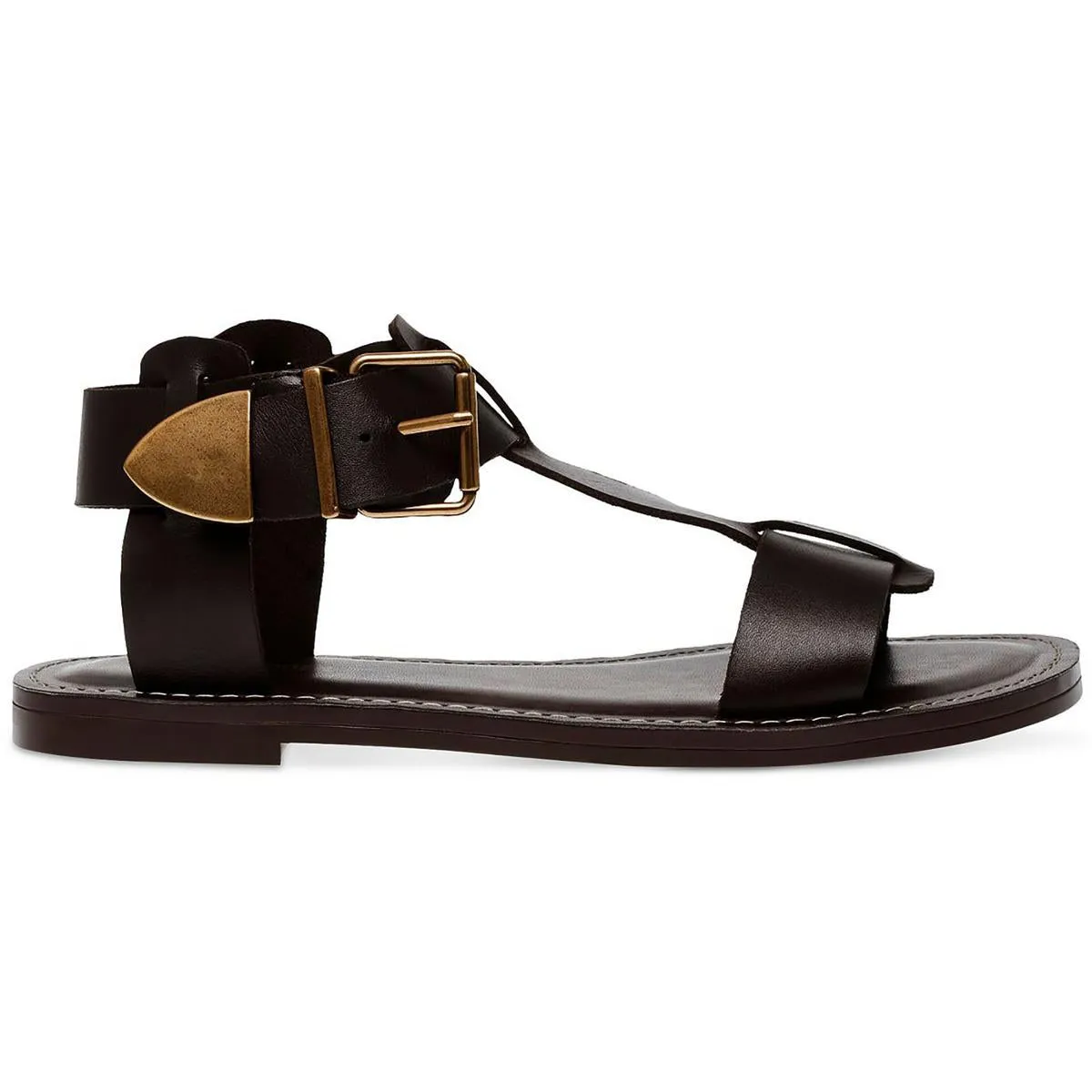 Brazzin Womens Ankle Strap Flat