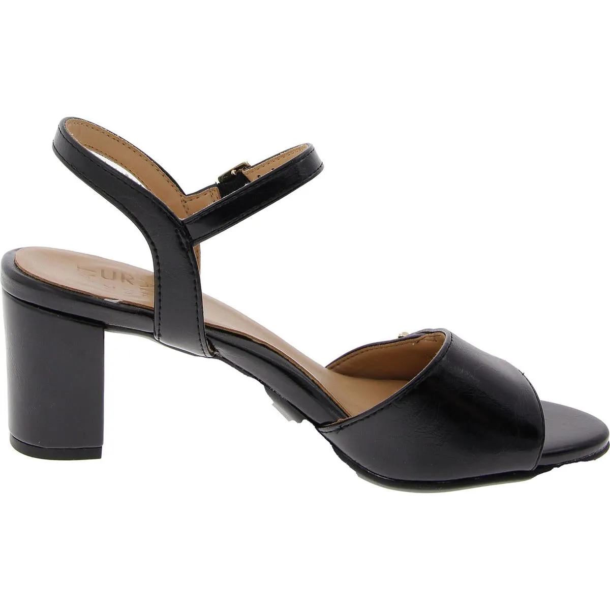 Bristol Ornament Womens Buckle Faux Leather Ankle Strap
