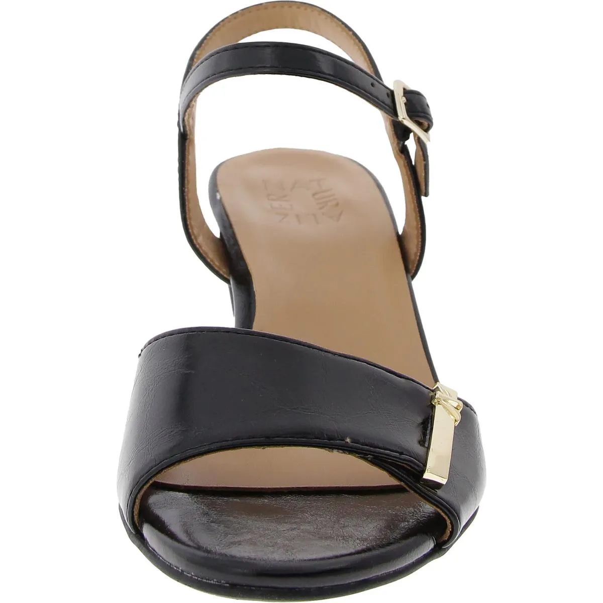 Bristol Ornament Womens Buckle Faux Leather Ankle Strap