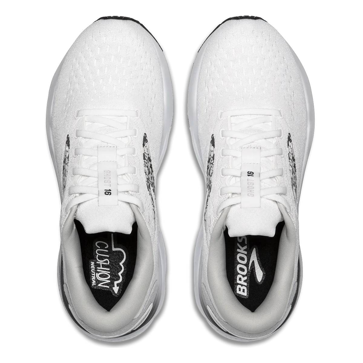 Brooks Ghost 16 - White - Oyster - Lava