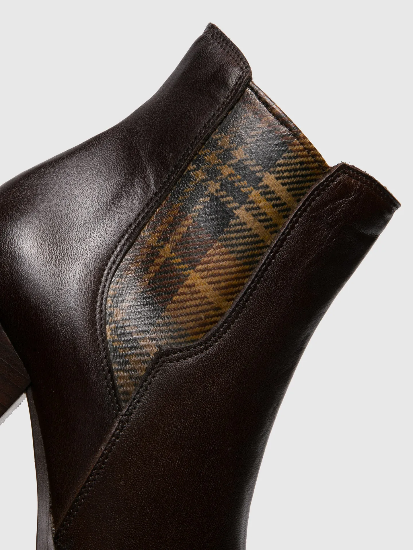 Brown Zip Up Ankle Boots