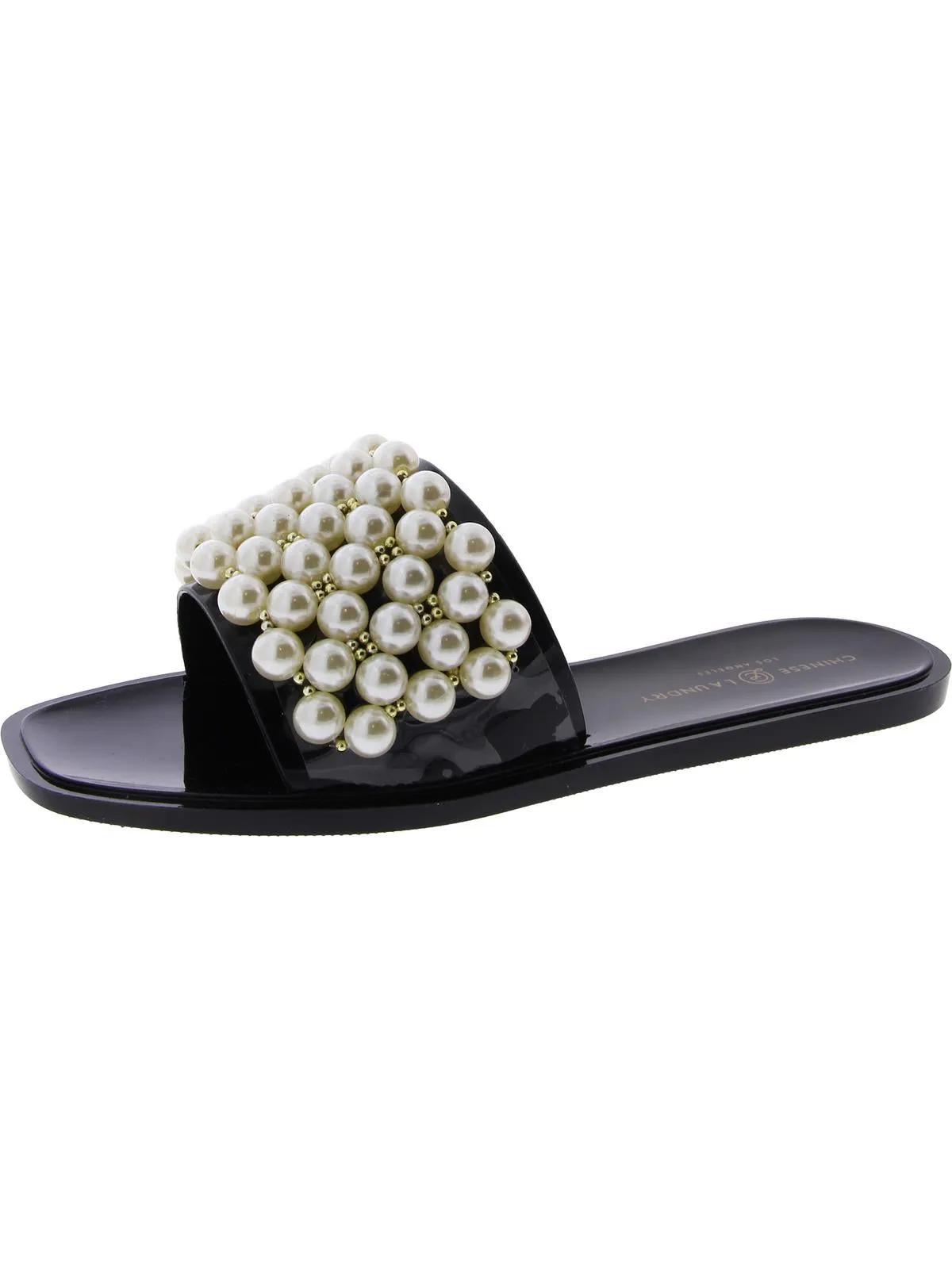 Bryer Womens Slip-On Embellished Jelly Sandals