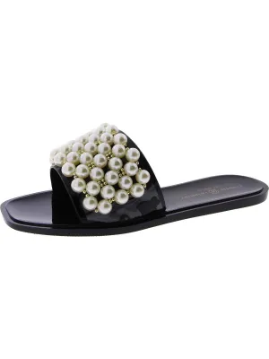Bryer Womens Slip-On Embellished Jelly Sandals