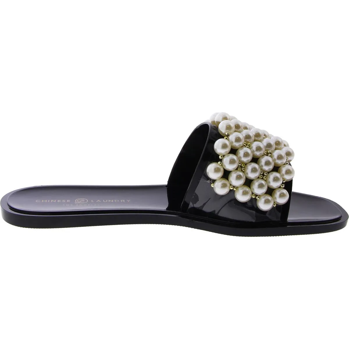 Bryer Womens Slip-On Embellished Jelly Sandals