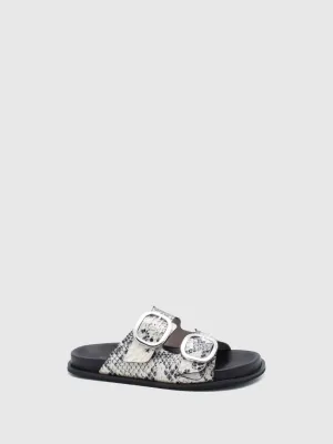 Buckle Sandals Chicria White/Black