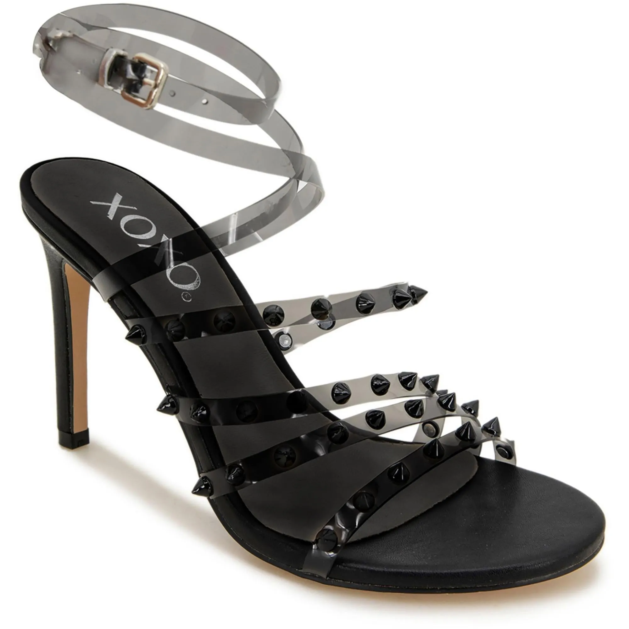 Bunni Womens Studded Stiletto Strappy Sandals