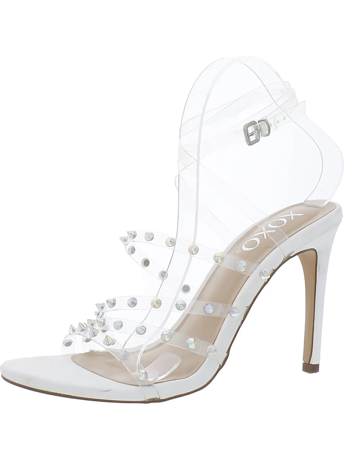 Bunni Womens Studded Stiletto Strappy Sandals