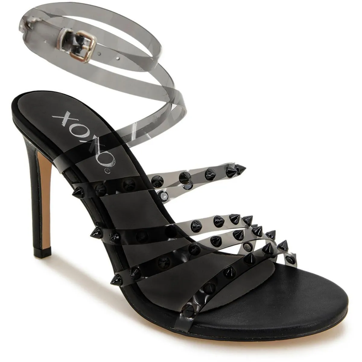 Bunni Womens Studded Stiletto Strappy Sandals
