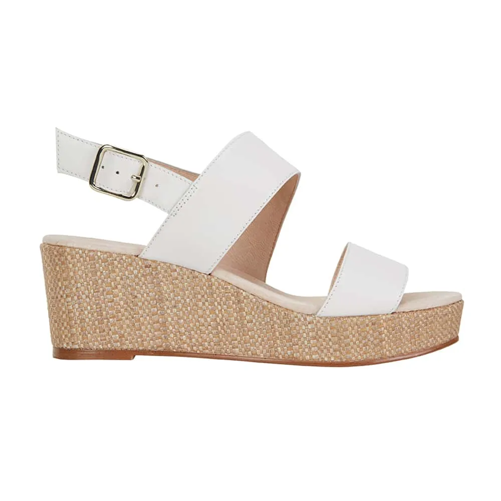 Caitlin Heel in White Leather