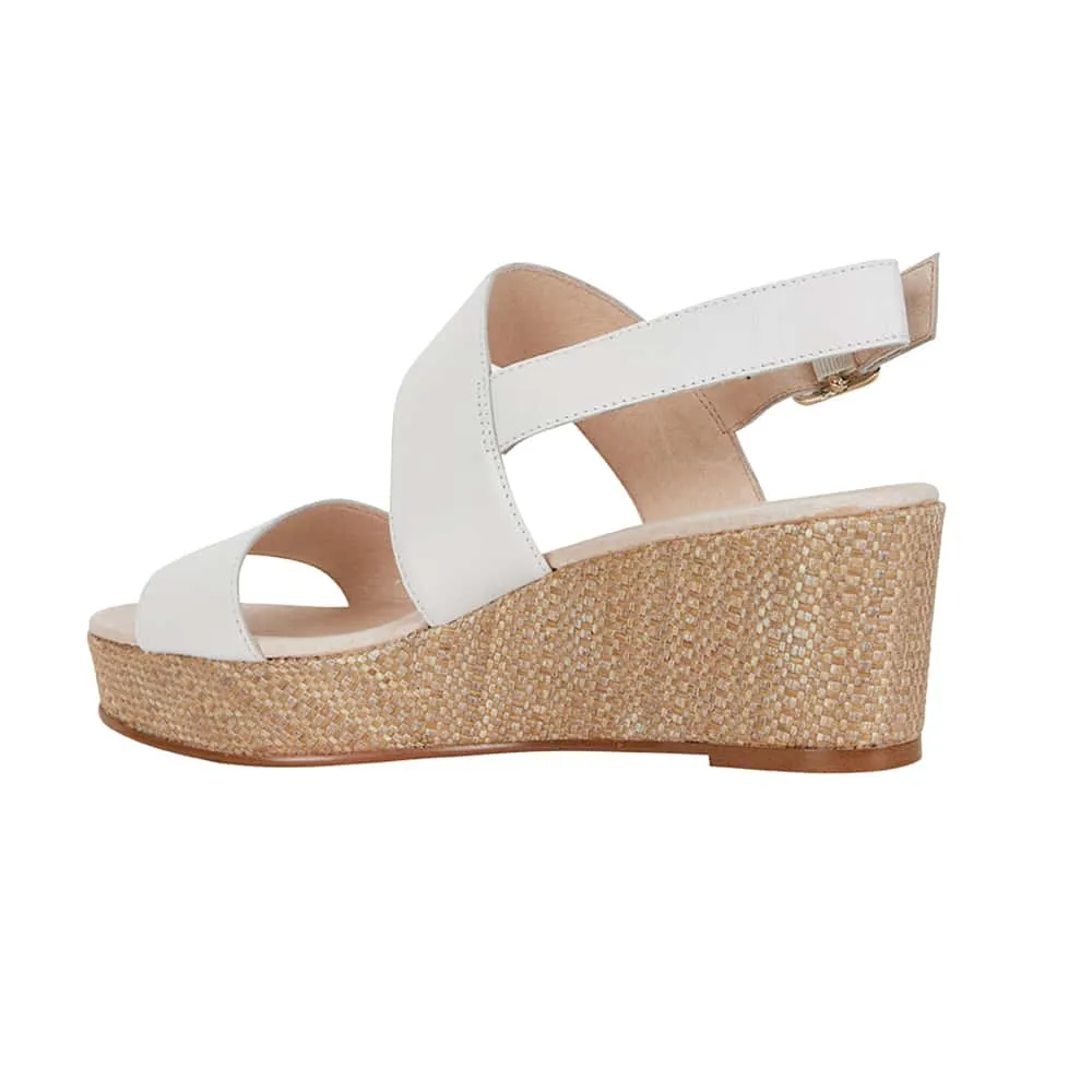 Caitlin Heel in White Leather