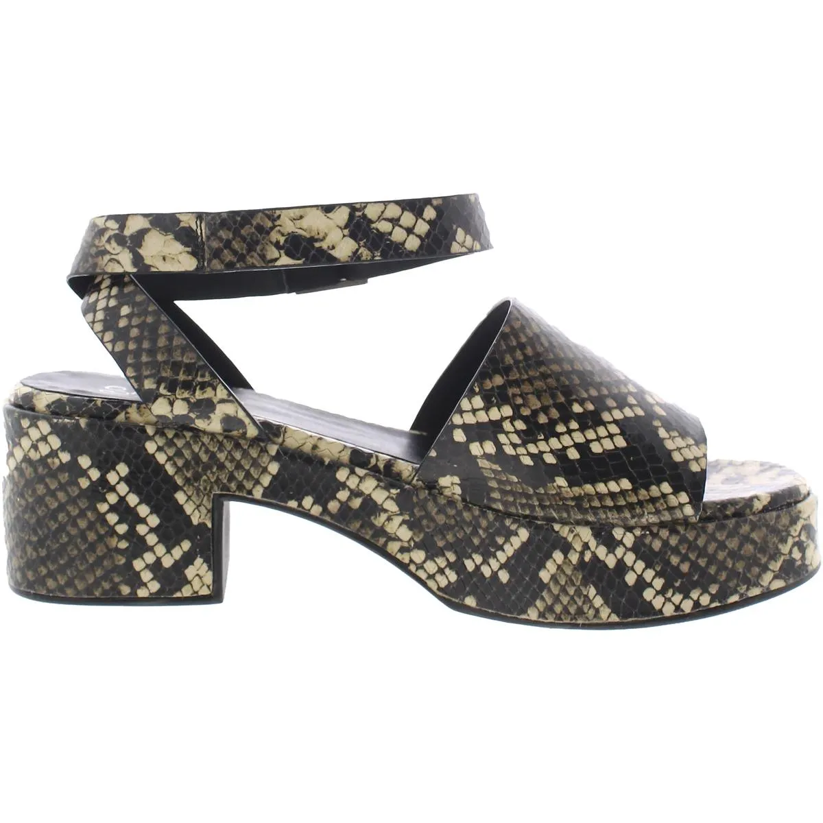 Calming Influence Womens Leather Open Toe Heel Sandals
