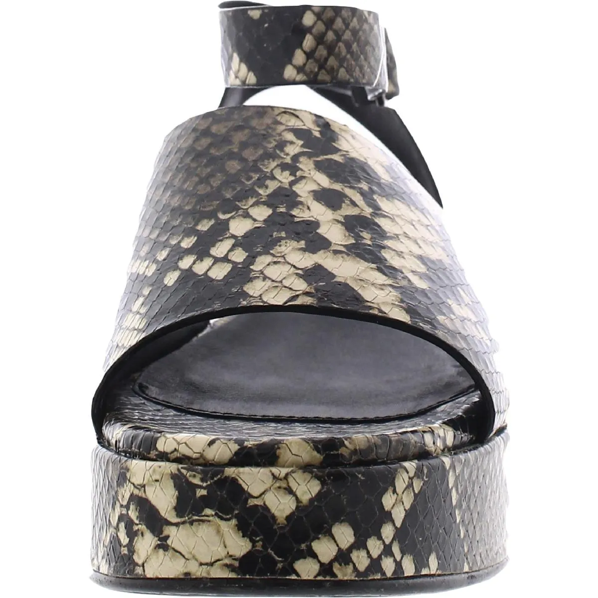 Calming Influence Womens Leather Open Toe Heel Sandals