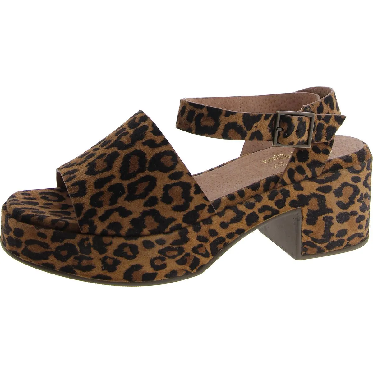 Calming Influence Womens Leather Open Toe Heel Sandals
