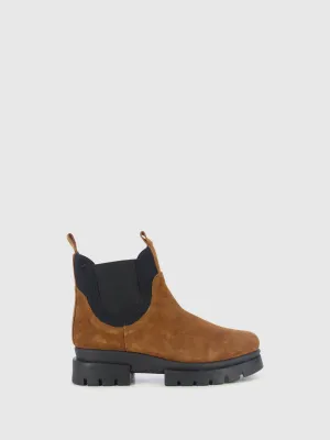 Camel Elasticated Ankle Boots