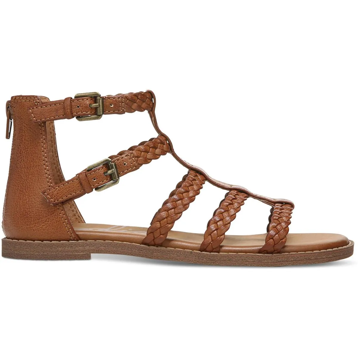 Camelia Womens Braided Faux Leather Gladiator Sandals