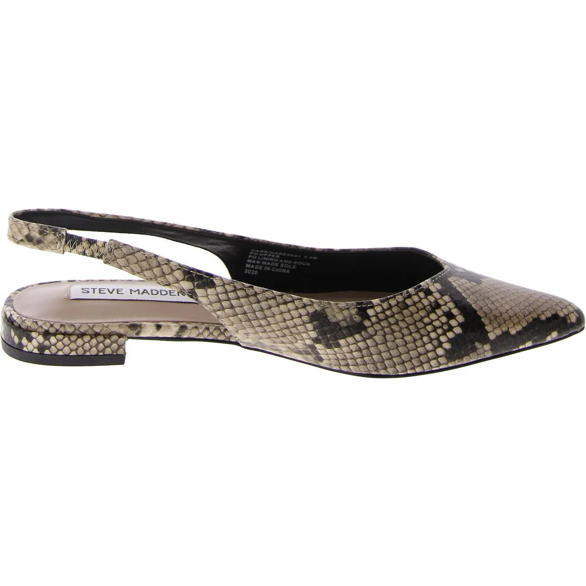 Care Womens Faux Leather Pointed Toe Slingbacks