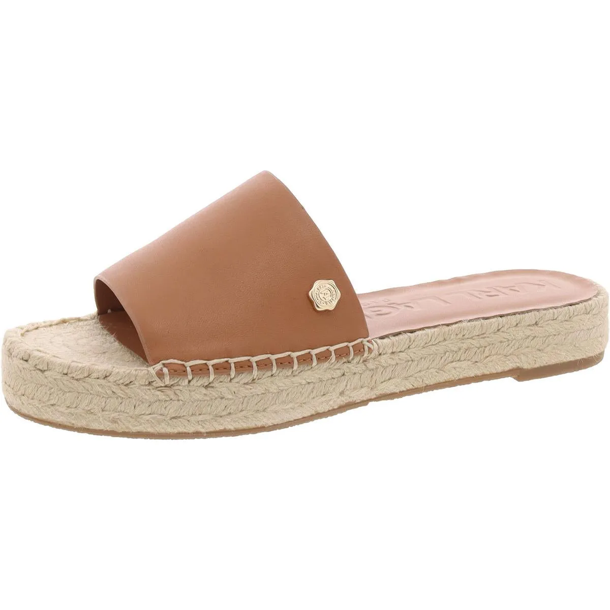 Carsten Womens Embellished Leather Platform Sandals