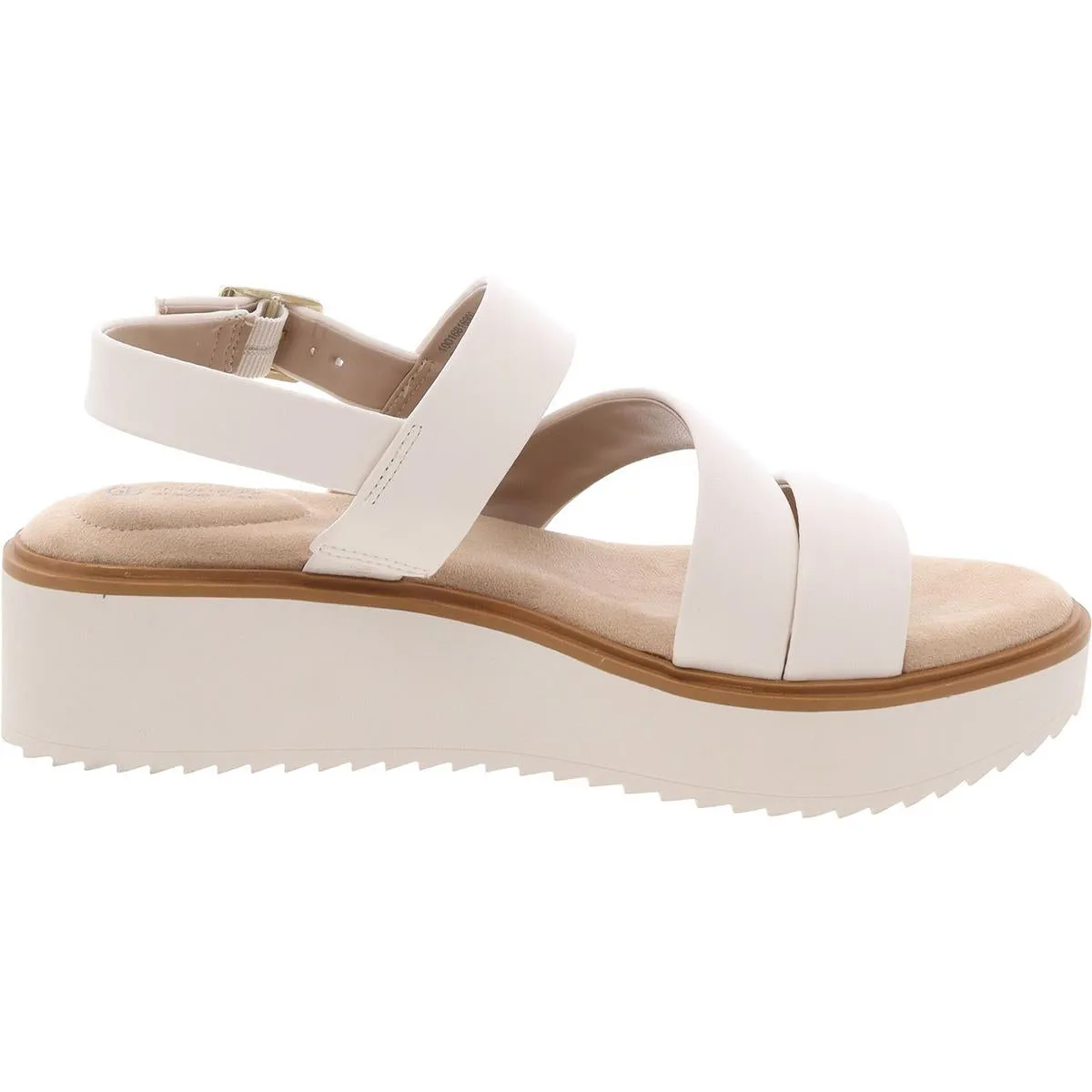 Cessey Womens Metallic Faux Leather Slingback Sandals