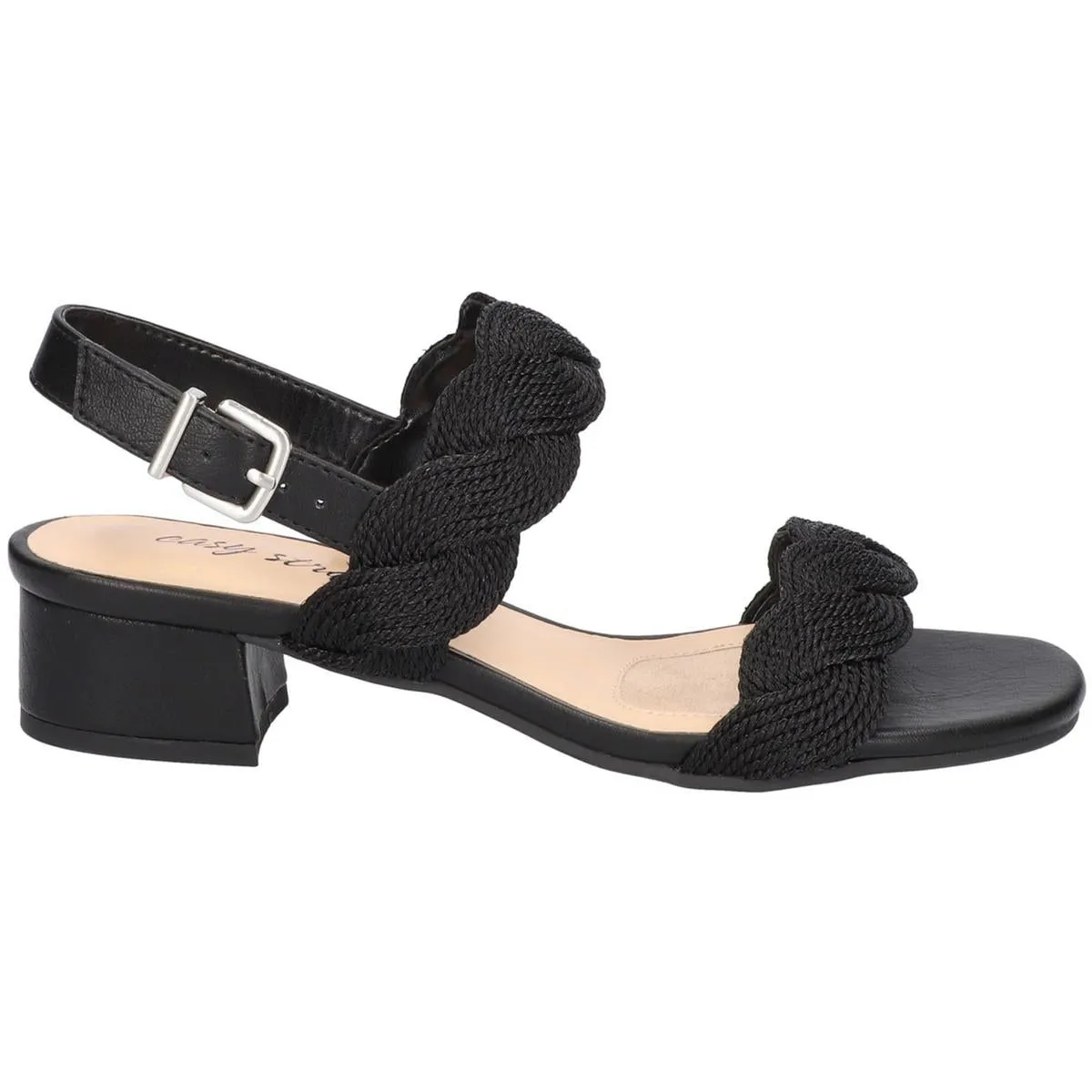 Charee Womens Woven Open Toe Slingback Sandals