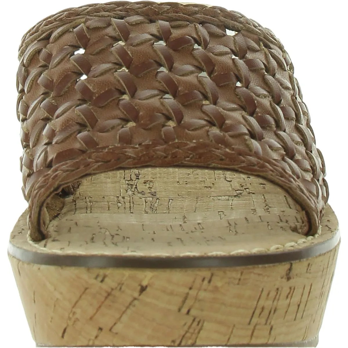 Charges Womens Woven Faux Leather Mule Sandals