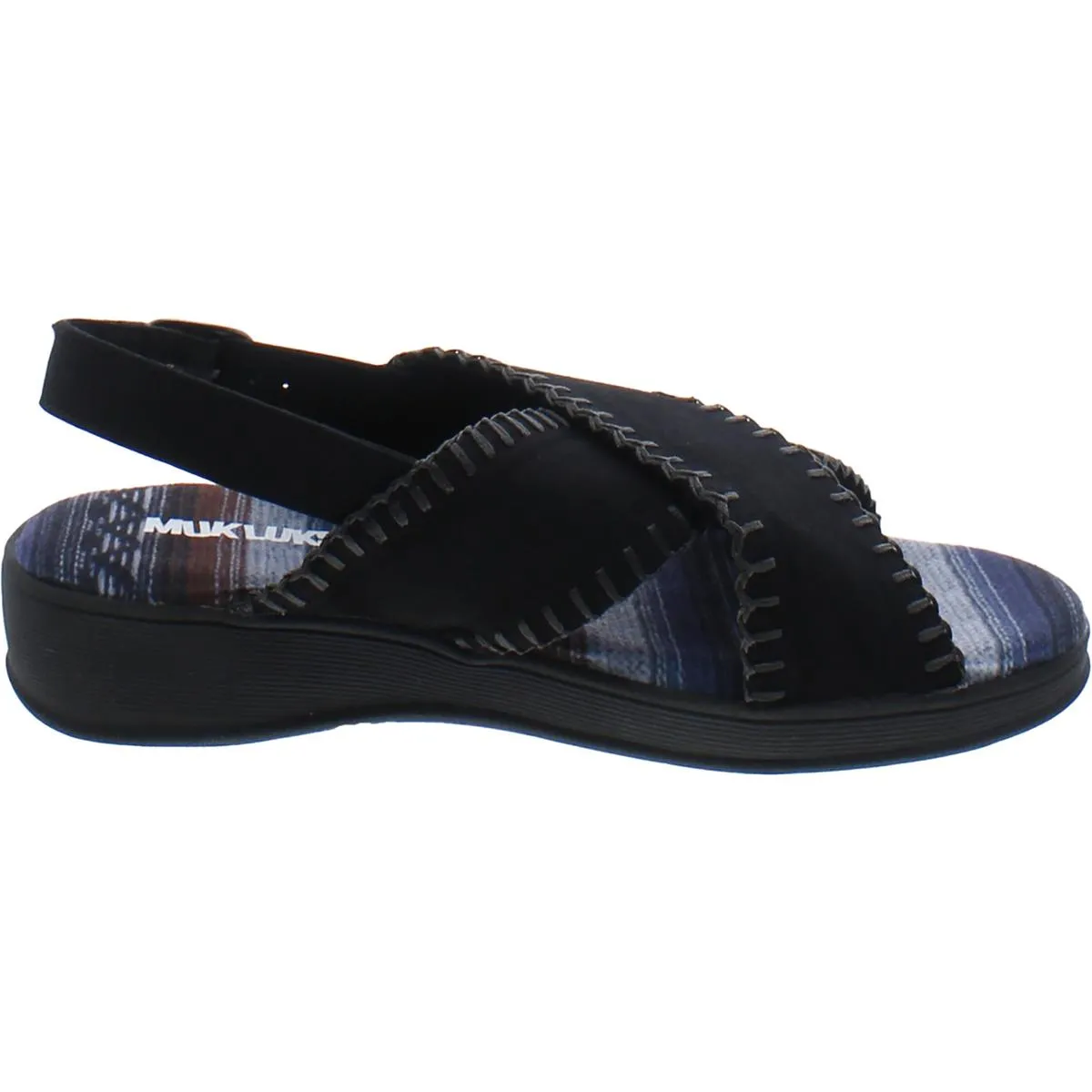City Highrise Womens Faux Suede Criss Cross Front Slingback Sandals
