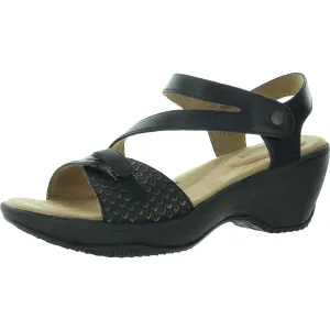 Clara Womens Adjustable Leather Slingback Sandals