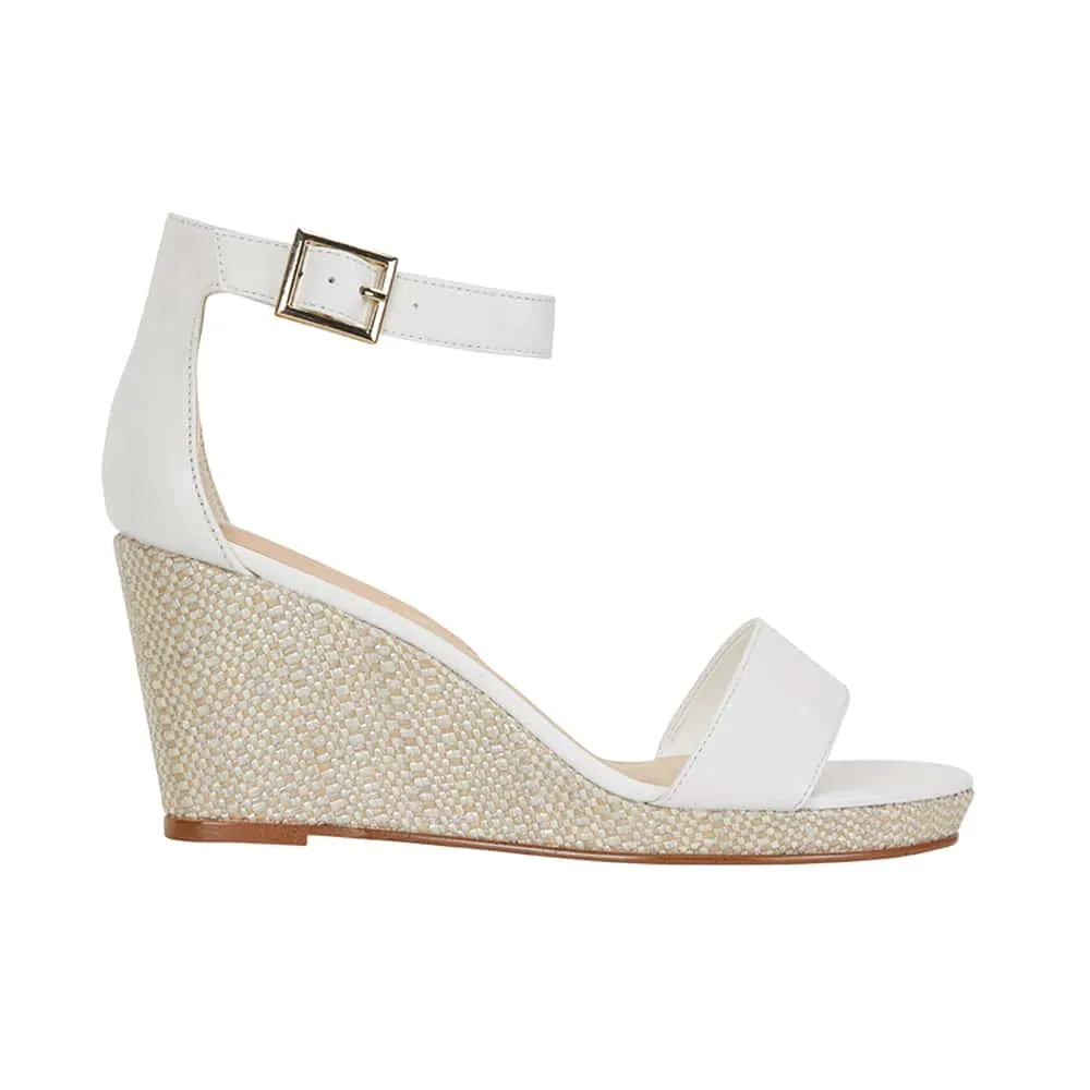 Claudia Heel in White Leather