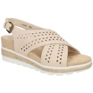 Cosette Womens Faux Suede Criss-Cross Slingback Sandals