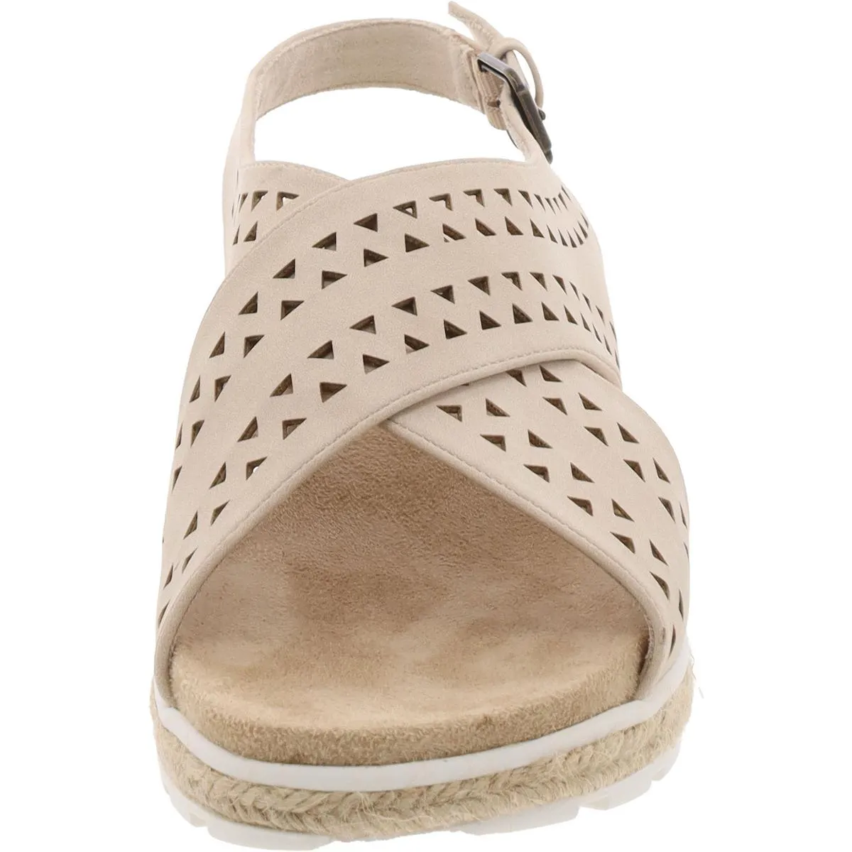 Cosette Womens Faux Suede Criss-Cross Slingback Sandals
