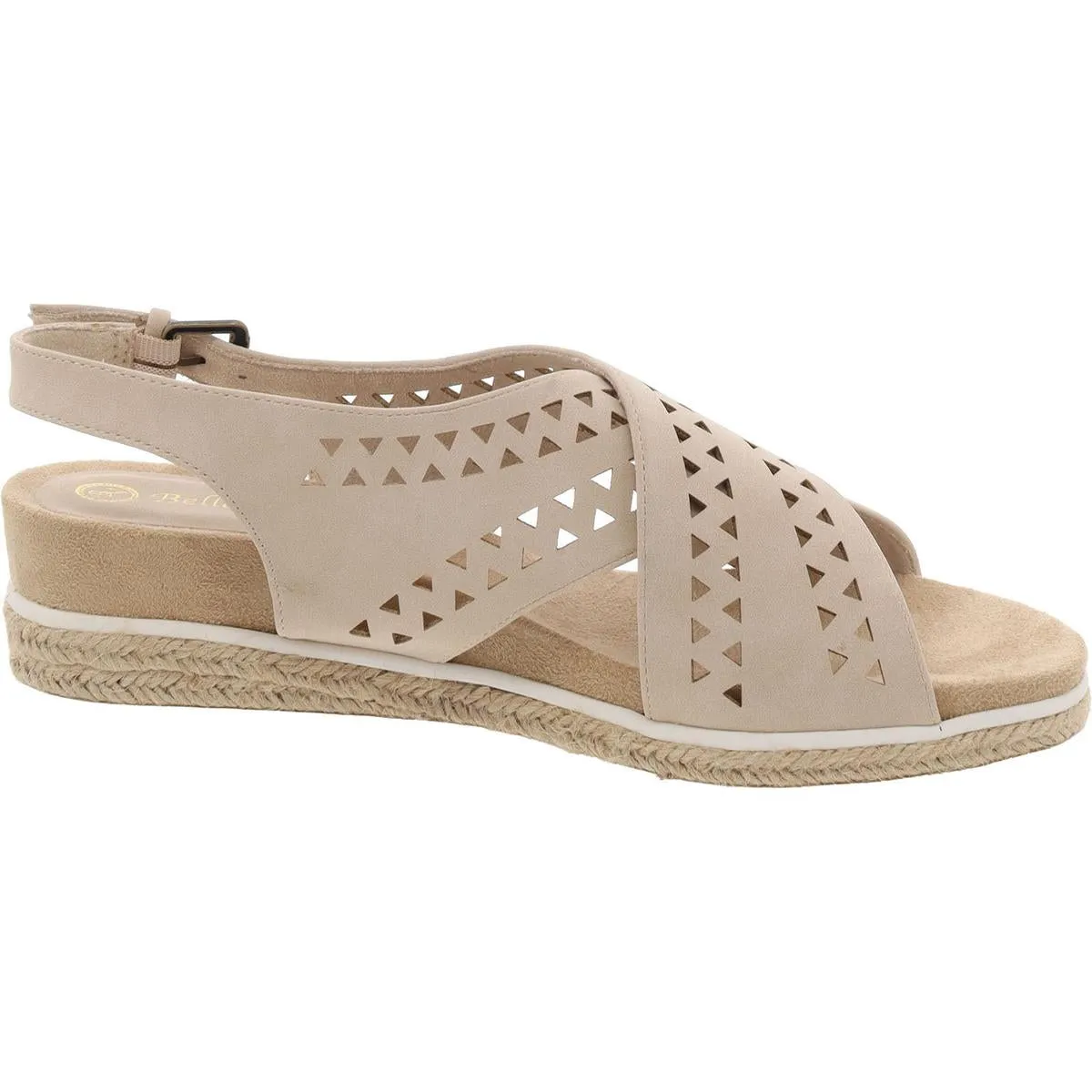 Cosette Womens Faux Suede Criss-Cross Slingback Sandals
