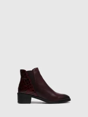 Crimson Elasticated Ankle Boots