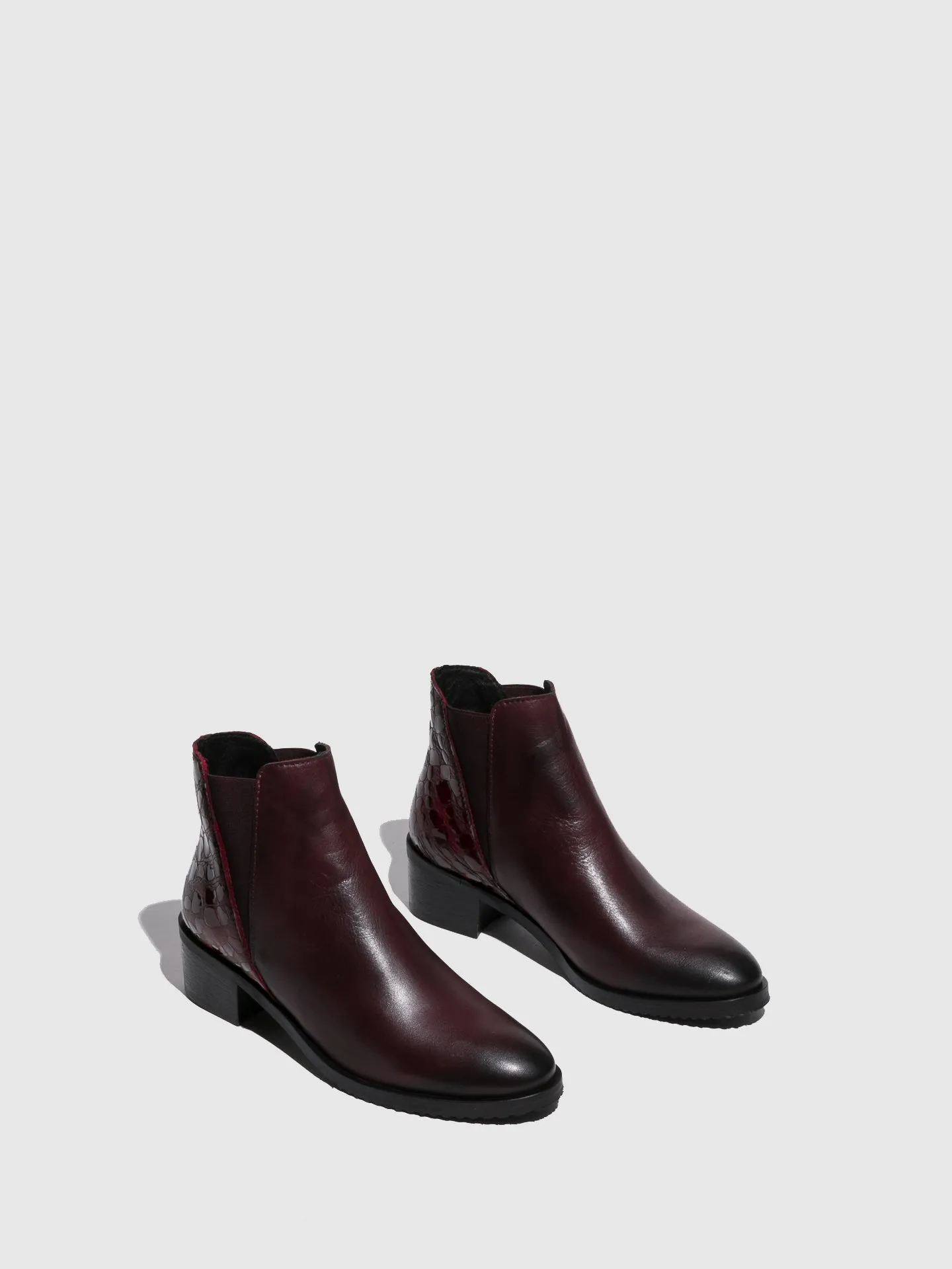 Crimson Elasticated Ankle Boots