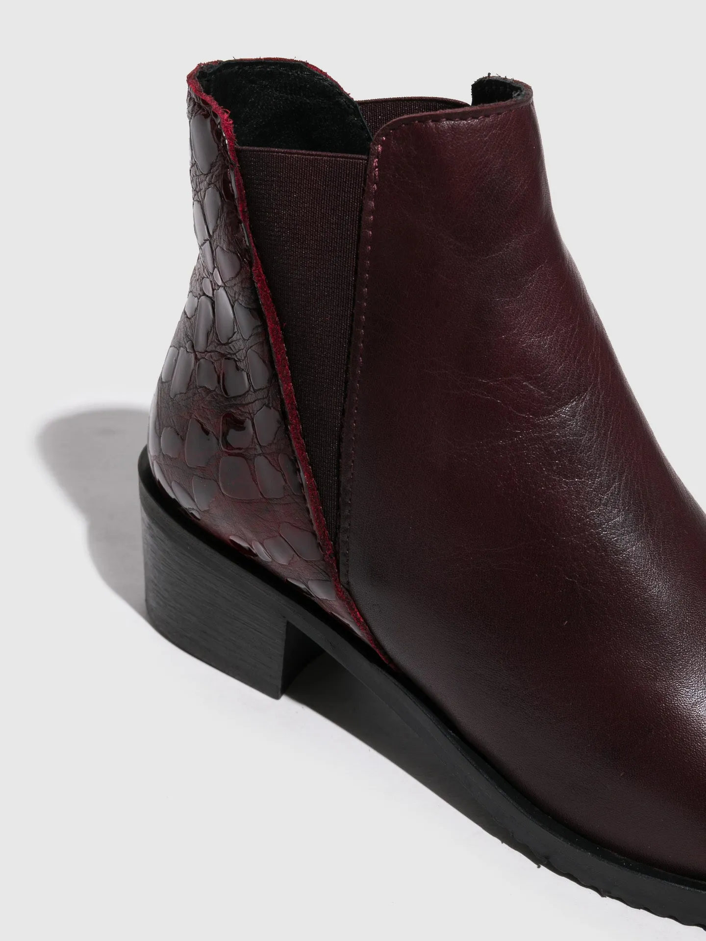 Crimson Elasticated Ankle Boots