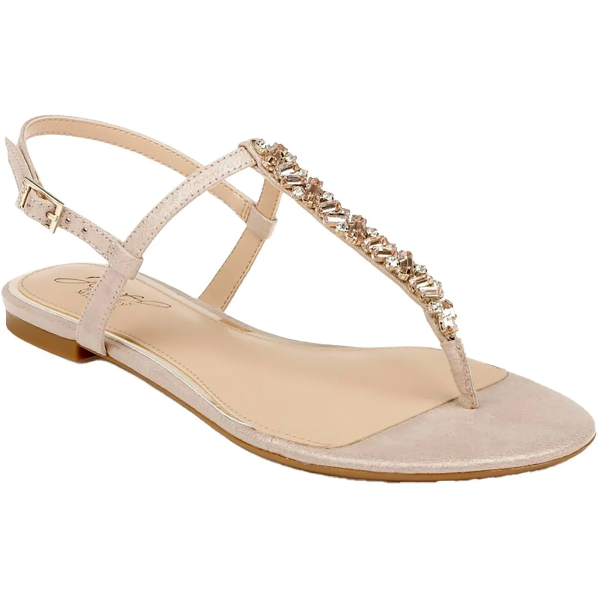 Dafina Womens Faux Leather Embellished Ankle Strap