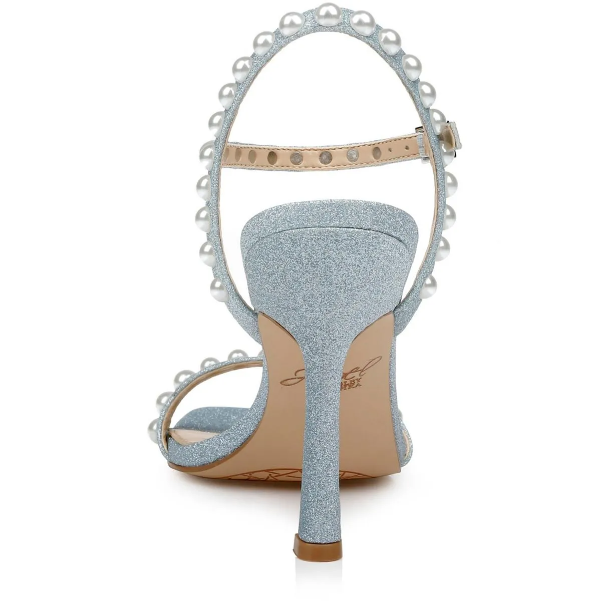 Damaris Womens Beaded Ankle Strap Heels