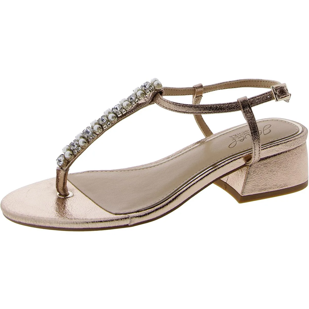 Dasha Womens Faux Leather Adjustable Block Heel