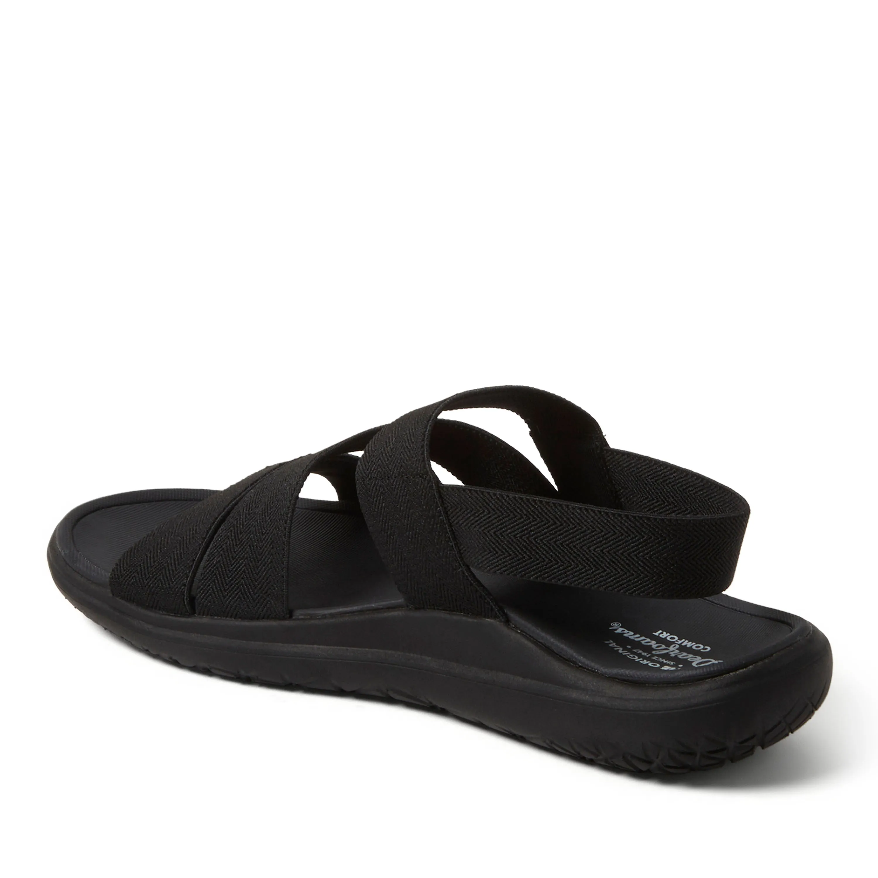 Dearfoams Women's Emilia Elastic Gore Strappy Sandal