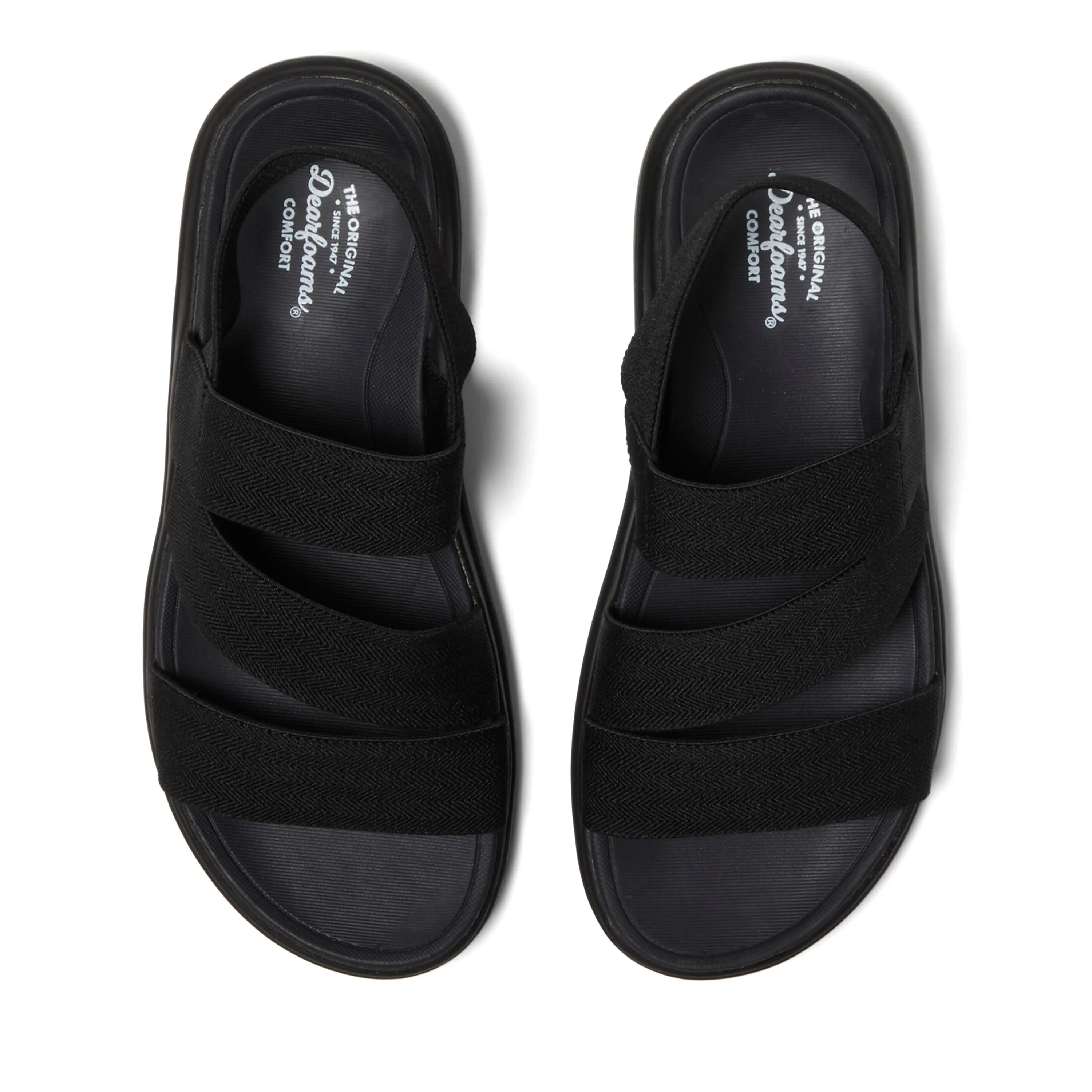 Dearfoams Women's Emilia Elastic Gore Strappy Sandal